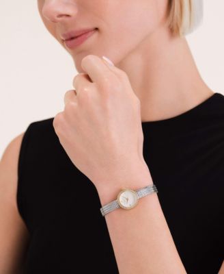 Mini Small Edit Women's Two Tone Stainless Steel Bracelet Watch 20.4mm