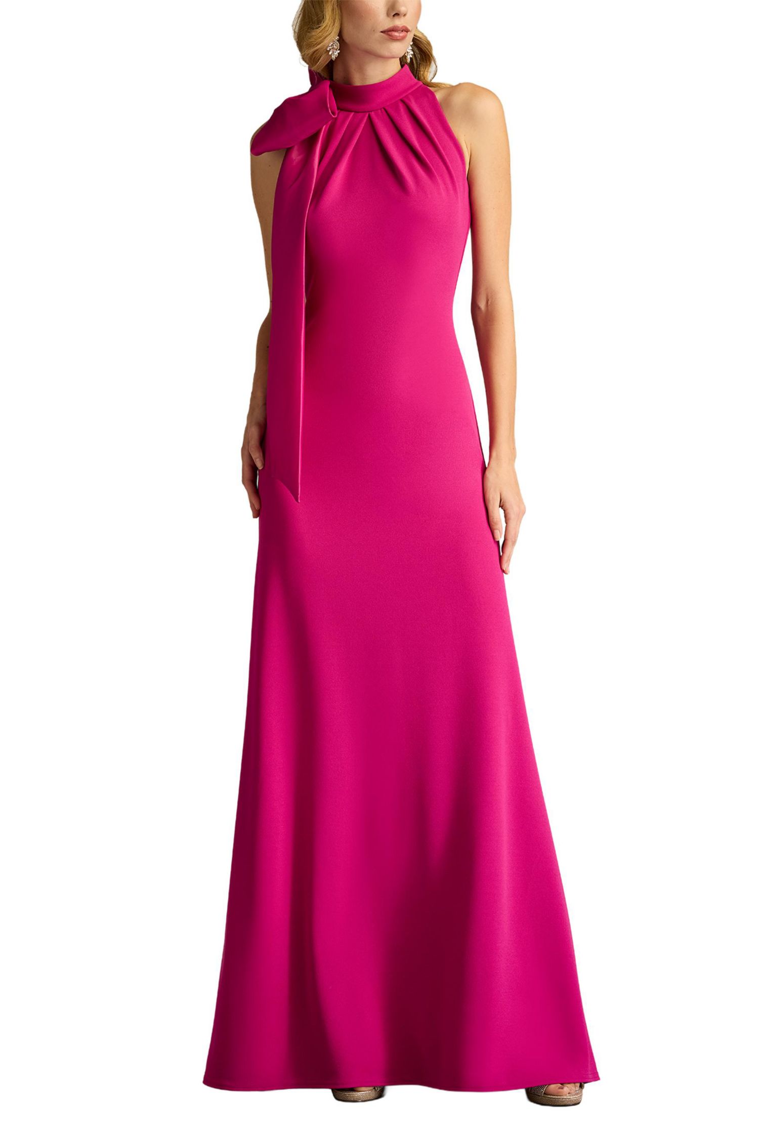 Women's Sims Taffeta Shoulder Bow Halter Gown