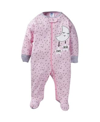Baby Girls Sleep N' Play Pajamas, 4-pack