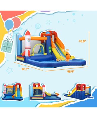 5 in 1 Inflatable Bounce House Water Slide with 550W Blower