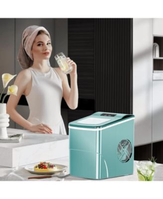 26Lbs/Day, Ice Maker, Self-Cleaning Ice Machine with Ice Scoop and Basket