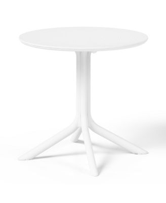 5-Piece Modern Patio Round Dining Table Set with Stackable Patio Dining Chairs