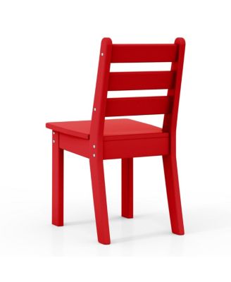 Outdoor HDPE Kids Plastic Toddler Dining Chair (Set of Two)