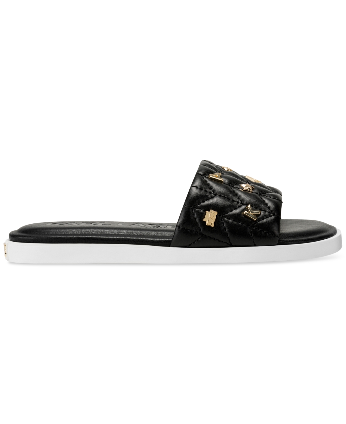 Karl Lagerfeld Carenza Studs Slide Sandal In Black
