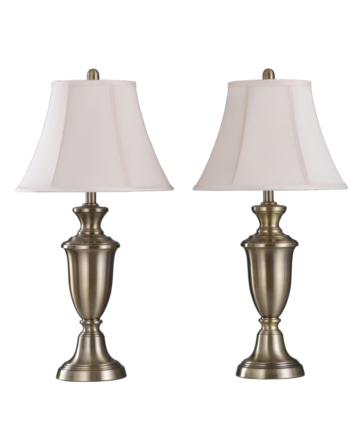Stylecraft Home Collection 30.5" Traditional Metal Table Lamp, Set Of 2 In Brass