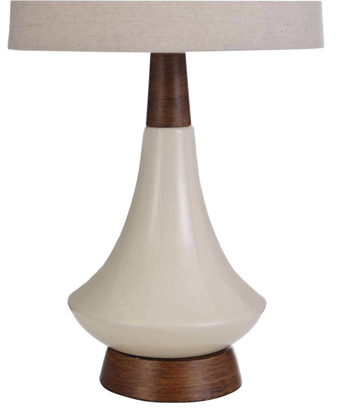Stylecraft Home Collection 18.5" Mid Century Modern Ceramic Table Lamp In White