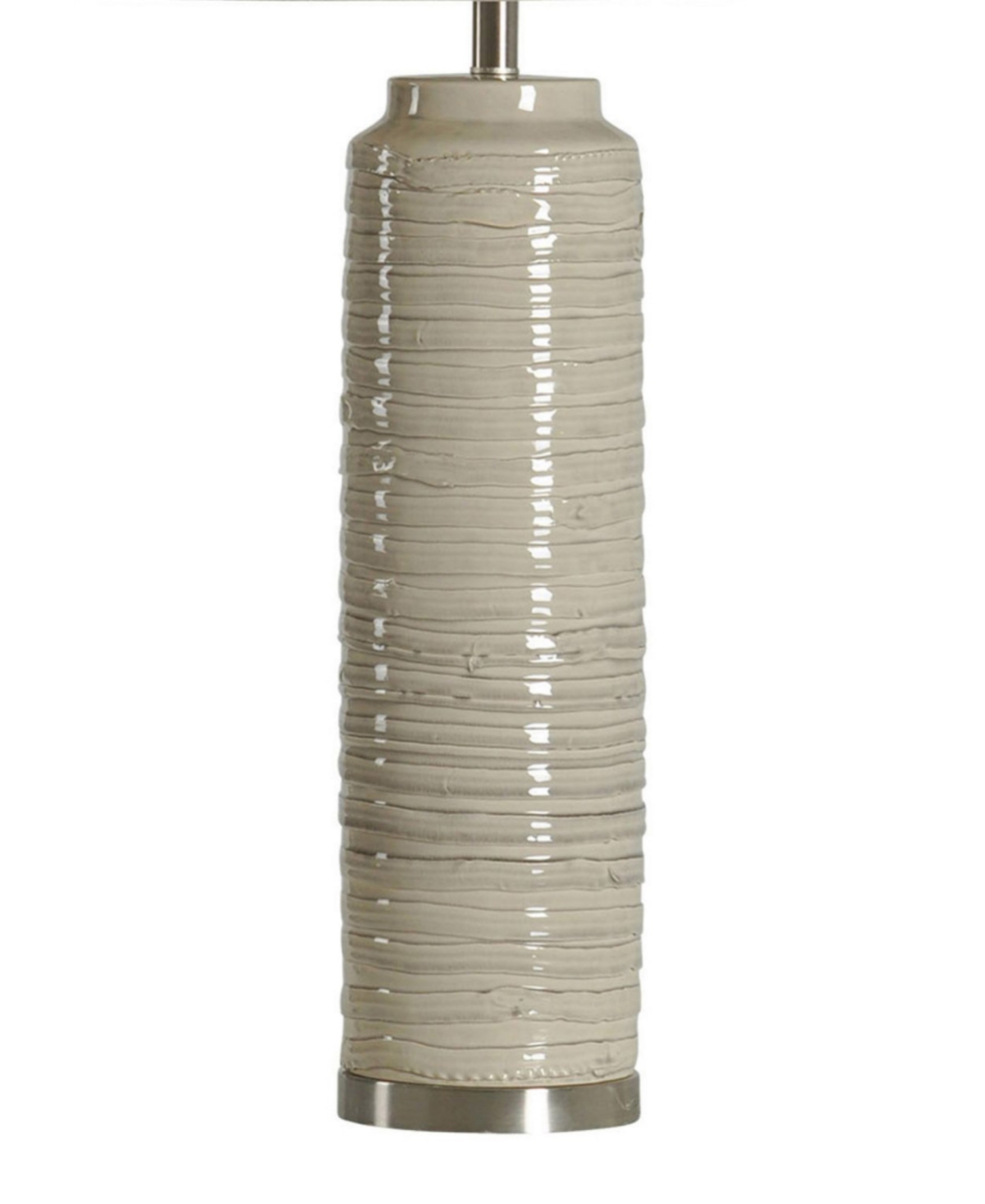 Shop Stylecraft Home Collection 39" Anastasia Modern Ceramic Table Lamp In Off-white