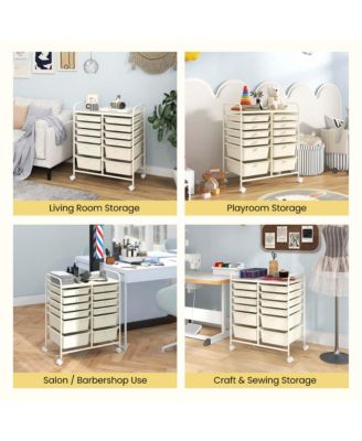 12 Drawers Rolling Cart Storage Scrapbook Paper Studio
