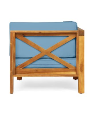 Streamdale Teak Acacia Wood Outdoor Set, 2 Armchairs & Coffee Table - BLUE