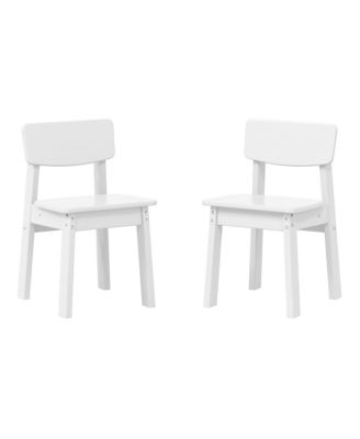 Outdoor HDPE Kids Modern Plastic Toddler Dining Chairs Set of 2