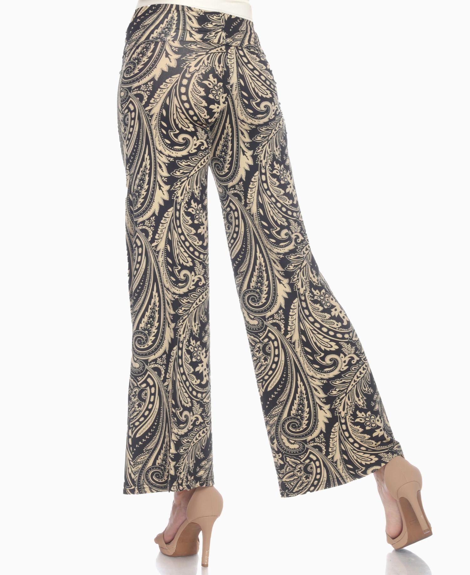 Women's Paisley Print Wide Leg Pants
