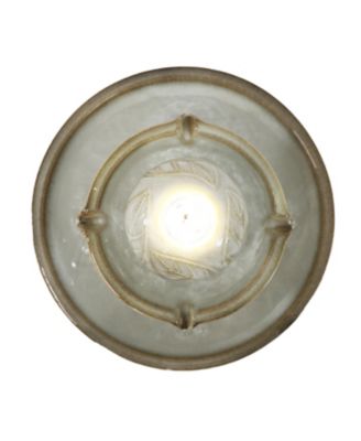 Gentle Glow 2-Tier Ceramic Outdoor Fountain with LED Lights - 26.5" H - Off-White