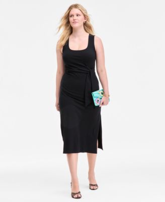 On 34th - Women's Side-Tie Tank Midi Dress