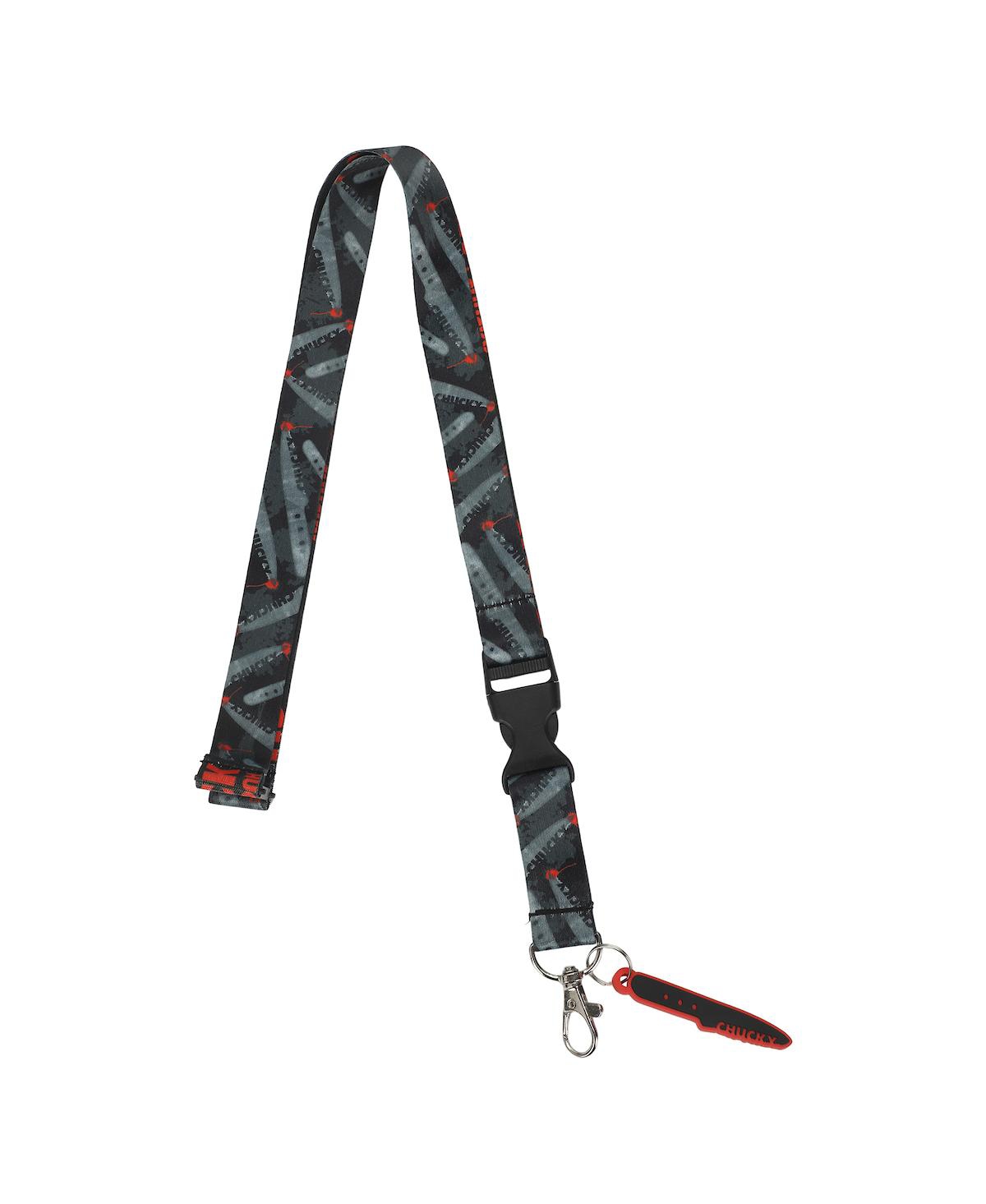 &#x22;Wanna Play?&#x22; 22-Inch Lanyard With Rubber Charm and Clear Id Sleeve - Multicolored