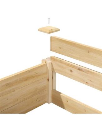 4 ft x 8 ft Cedar Wood 2 Tier Raised Garden Bed