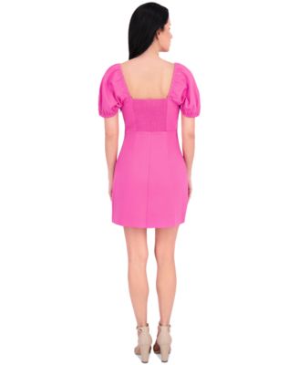 Women's Puff-Sleeve Sheath Dress