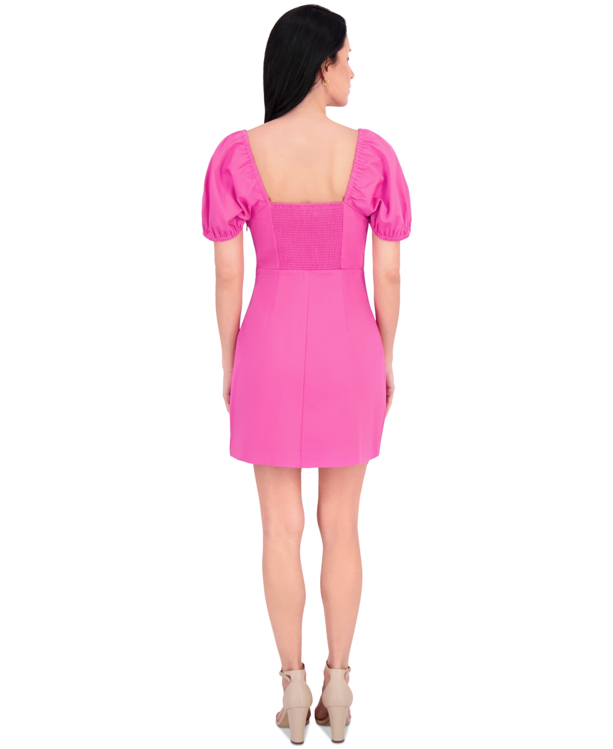 Siena Women's Puff-sleeve Sheath Dress In Pink