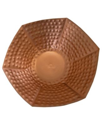 Outdoor Staked Metal Bird Bath - Copper UV-Resistant Finish - 34.25" H