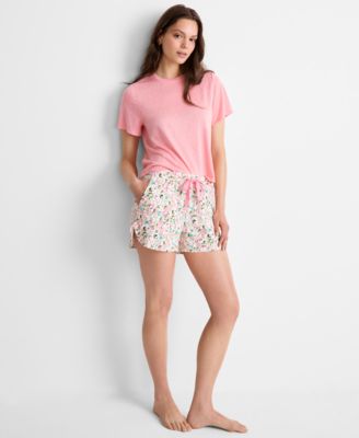 State of Day - Women's Tender Floral Knit Drawstring Shorts