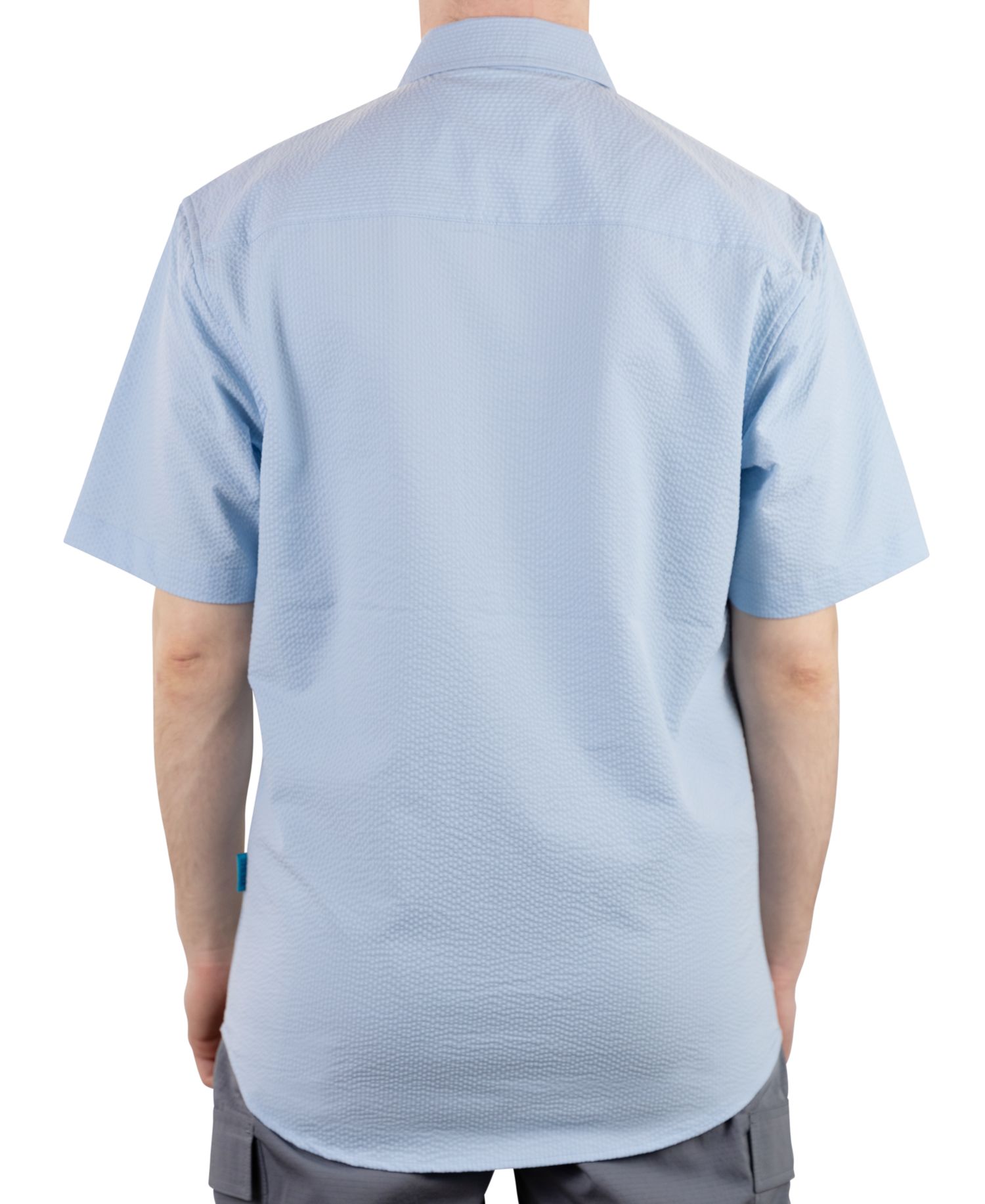 Men's Hybrid Short Sleeve Seersucker Button-Front Shirt