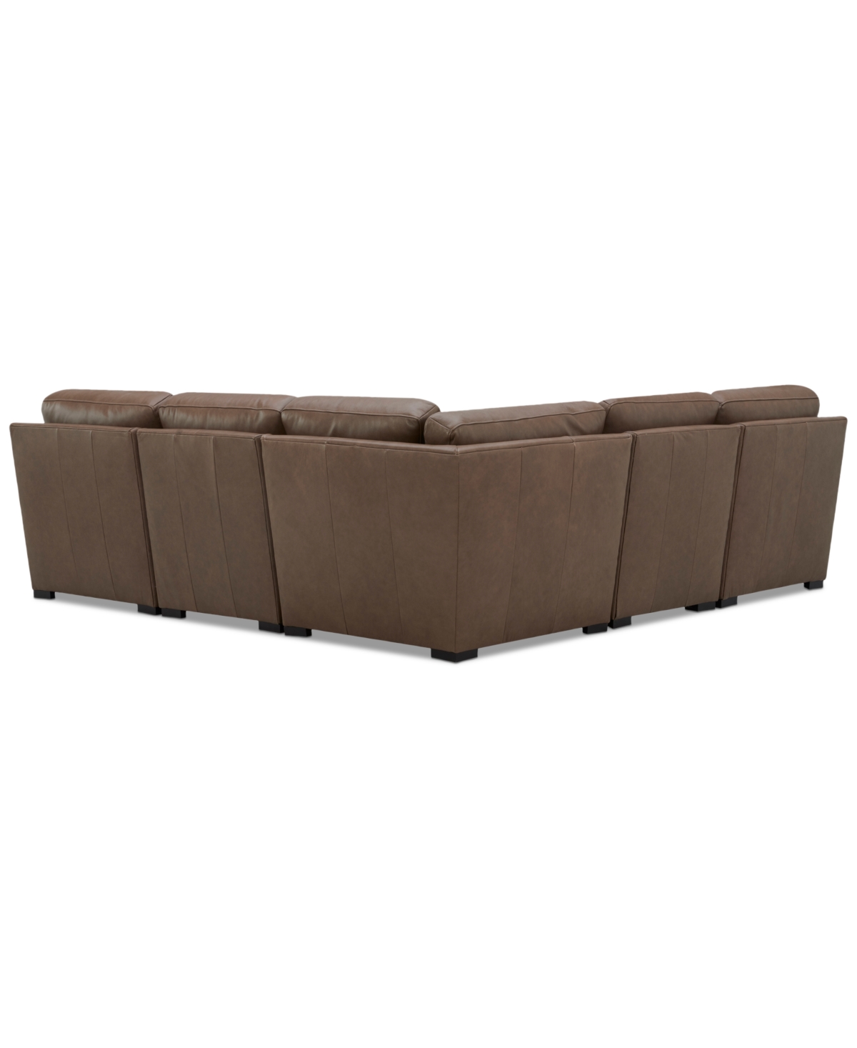 Macy's Radley Roll Arm 104" 5-pc. Leather Square Corner L Sectional, Exclusively At