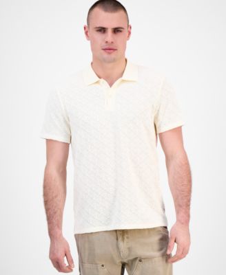 GUESS - Men's Logan Short Sleeve Knit Polo Shirt