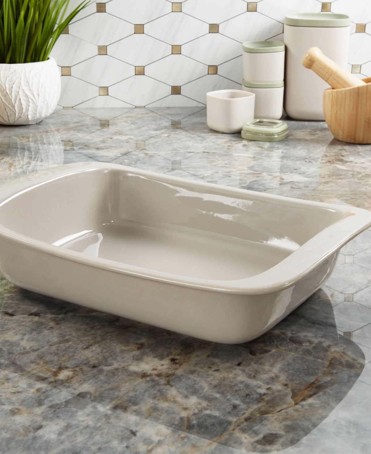 Berghoff Balance 2.5 Quart Stone Baking Dish In Moonmist Gray