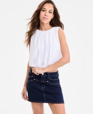 売れ筋商品|||バースリー カットソー トップス レディース Women's Bubble-Hem Cropped Tank Top, Exclusively at Macy's Crema On 34th Women's Cropped Bubble-Hem Tank, Exclusively at