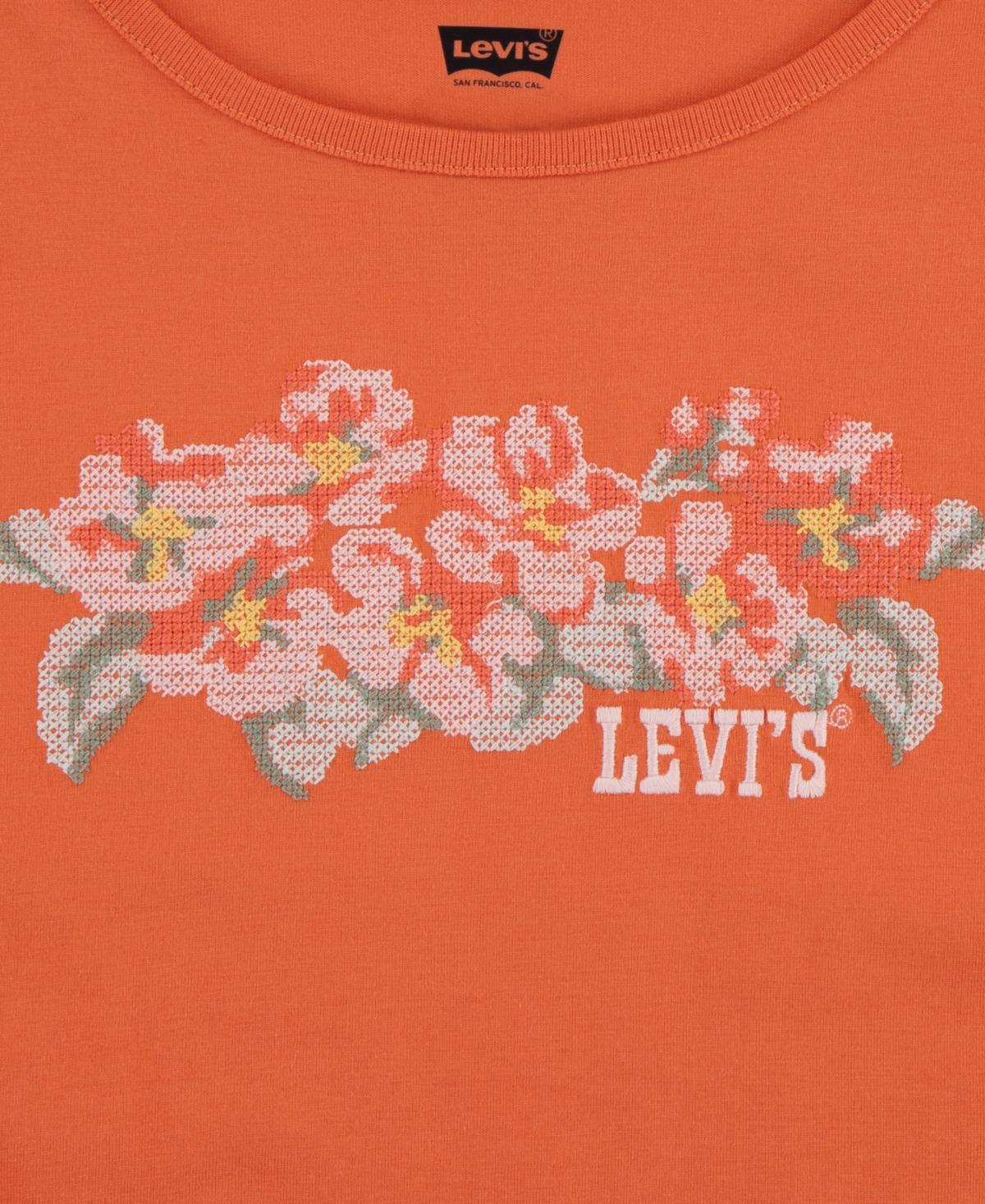 Levi's Big Girls Double Cuff Floral T-Shirt