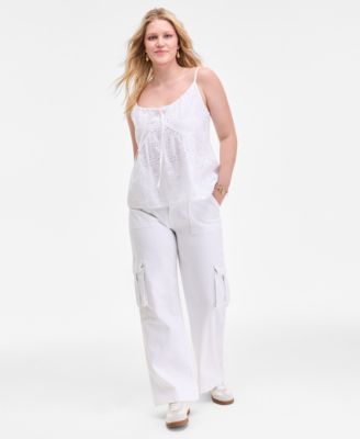 Women's Eyelet Scalloped-Trim Tank, Exclusively at Macy's