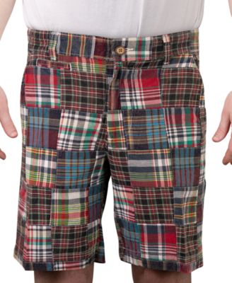 Men's Acid Wash Madras 9" Shorts