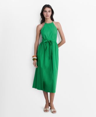 MANGO - Women's Flared Bow Dress