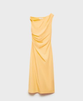 draped asymmetrical midi dress Mango Women's Zara Green Sequined Backless
