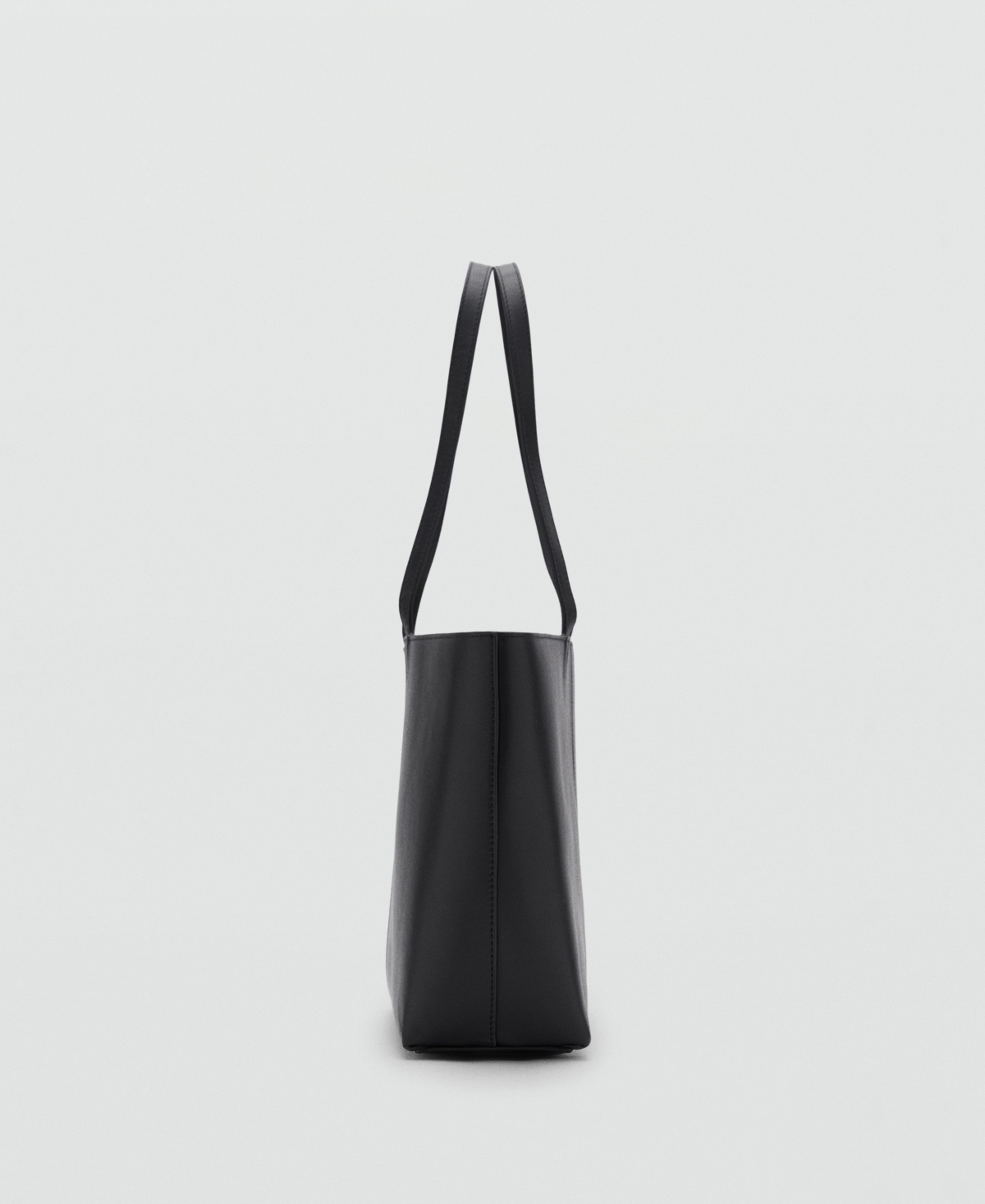 Mango Women's Leather Shopper Bag In Black