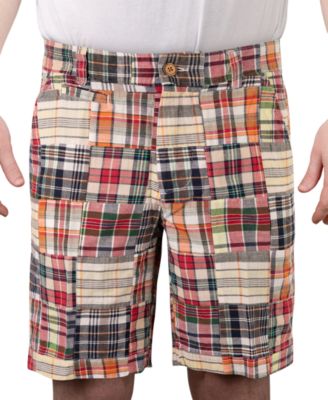 Men's Acid Wash Madras 9" Shorts