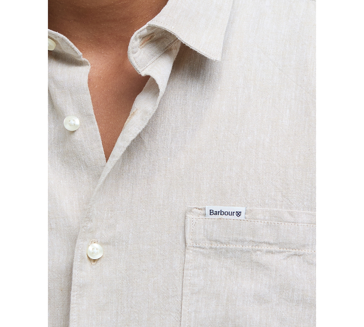 Barbour Men's Nelson Short Sleeve Summer Shirt In White