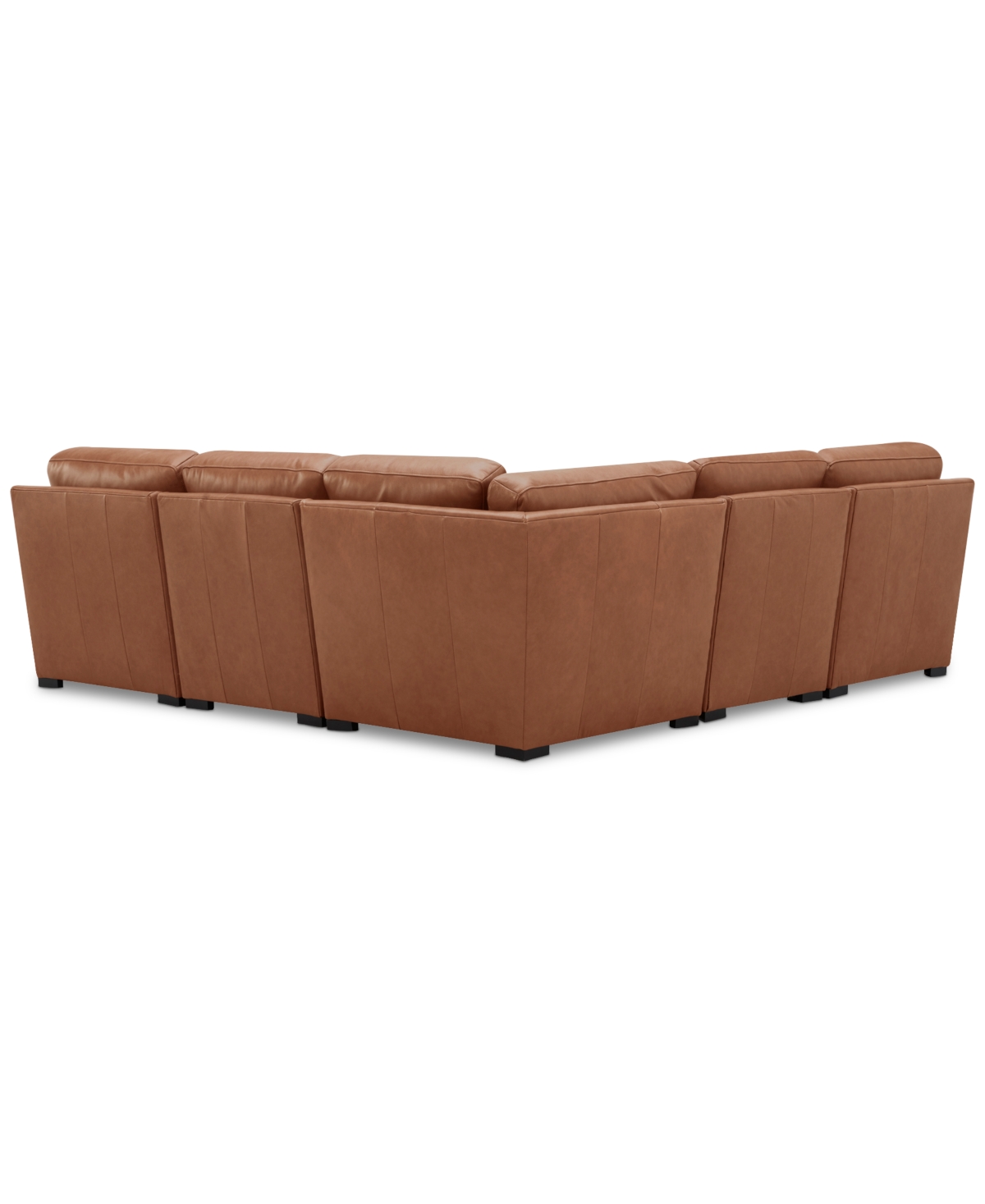 Macy's Radley Roll Arm 145" 6-pc. Leather Wedge Corner Chaise Sectional, Exclusively At