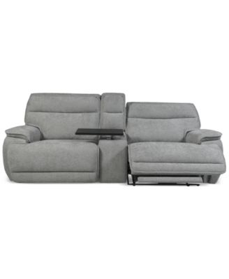 Ozryn 3-Pc. Fabric Sofa with Console and 2 Power Motion Chairs, Exclusively at Macy's