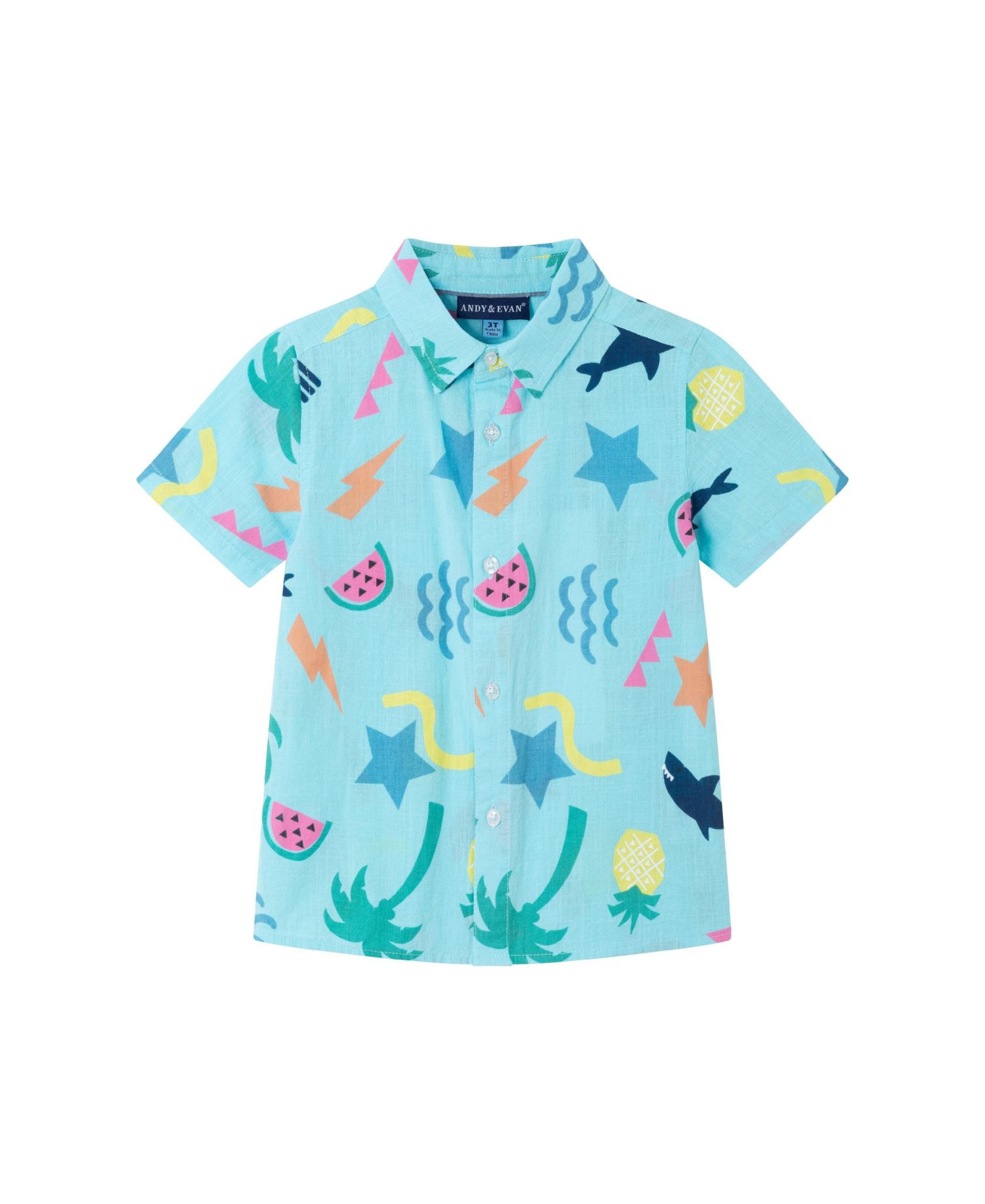 Toddler Boys Toddler/Child Beach Print Buttondown Set