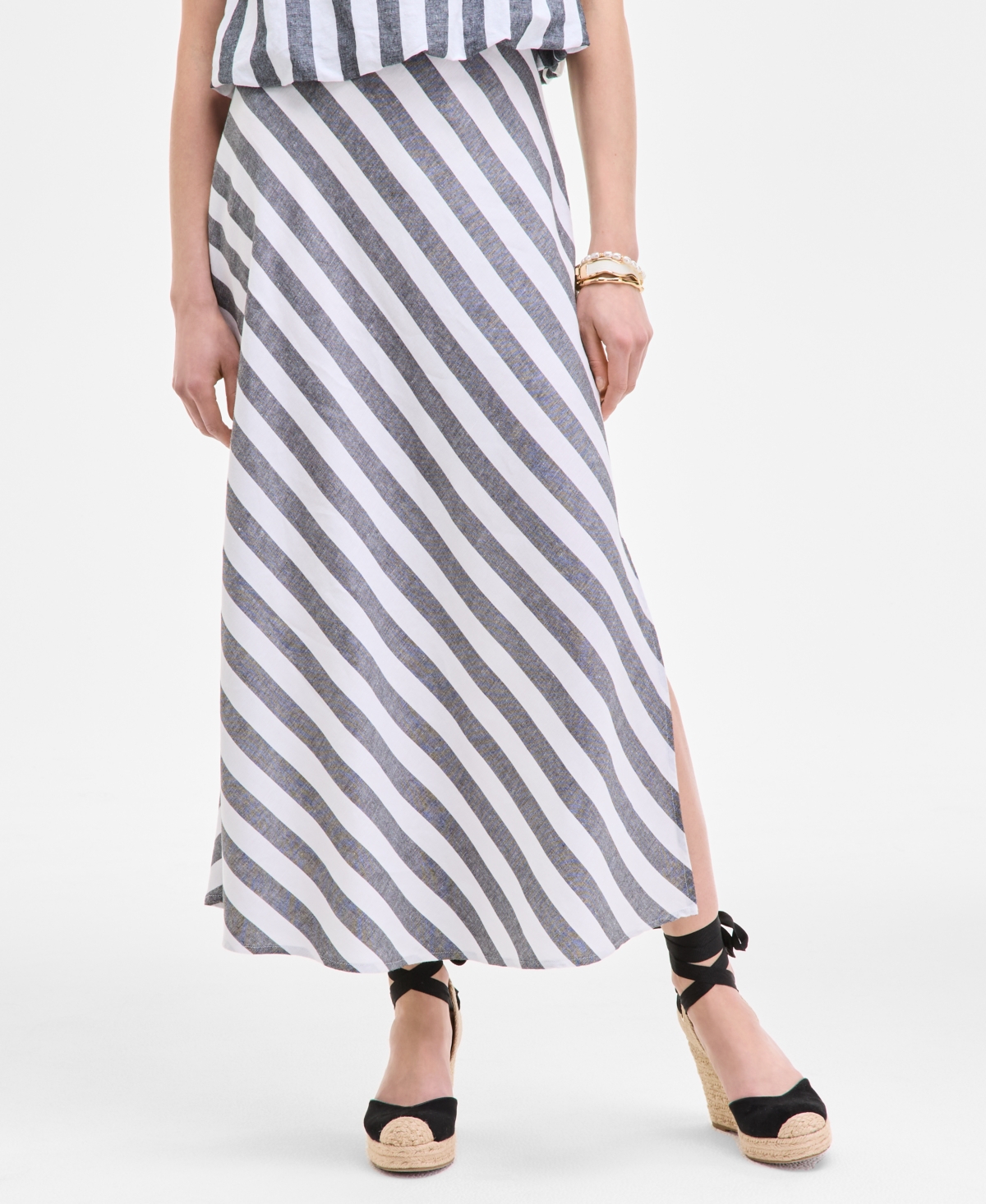 On 34th Women's Striped Maxi Skirt, Exclusively At Macy's