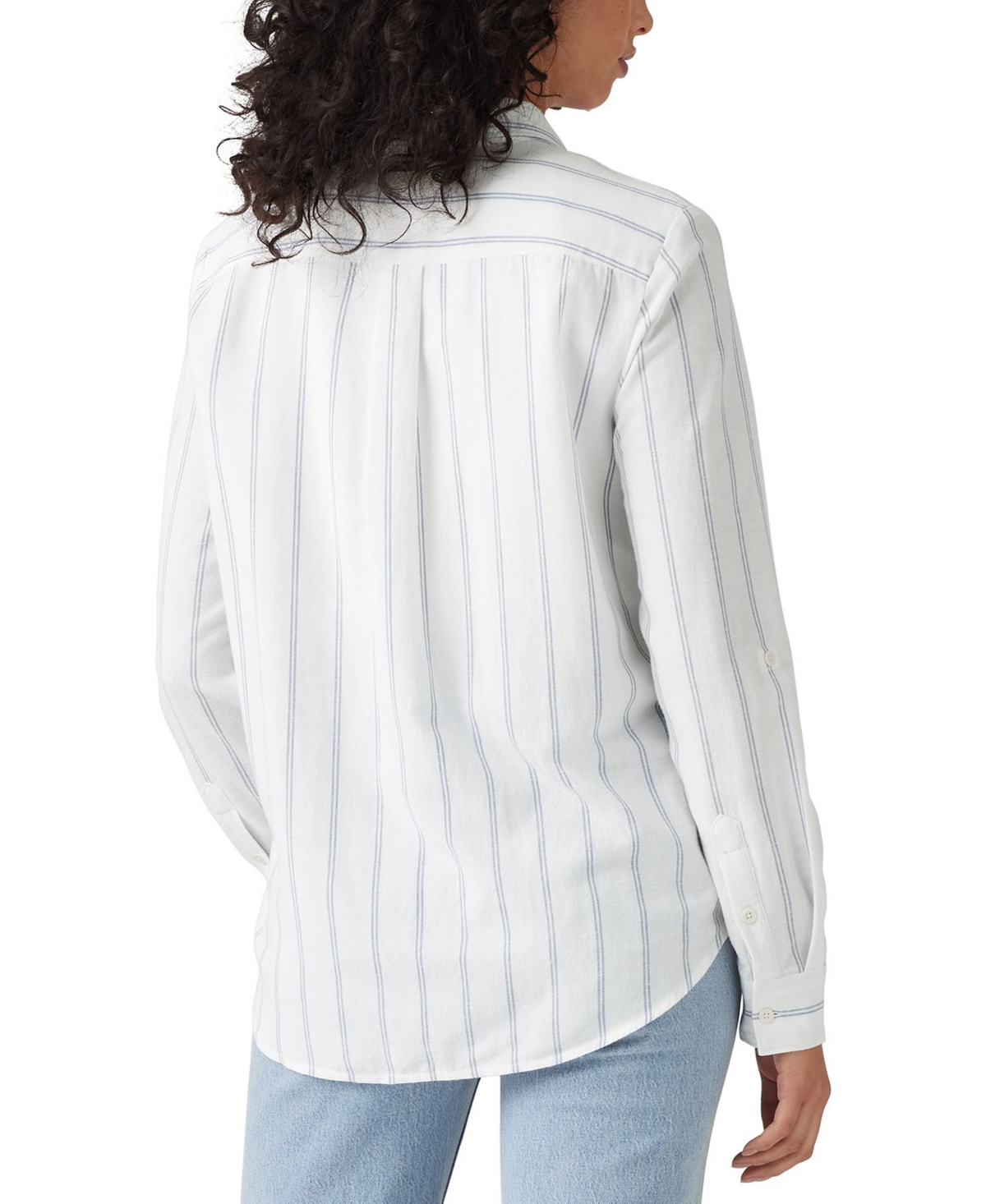 LEVI'S PLUS SIZE DARLENE STRIPED LINEN-BLEND SHIRT 
