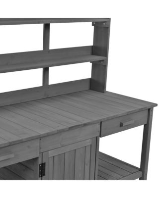 Streamdale 66" Farmhouse Potting Bench with Storage