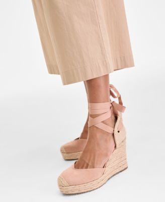 On 34th Womens Crochet Tank Cropped Wide Leg Pants Melindaa Espadrille Wedge Sandals Exclusively At Macys