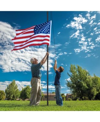 Bravery 30ft 13 Gauge Sectional Flag Pole Kit Aluminum for Outside House Inground Yard Garden Residential