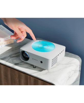 - Leisure E30TBS Native 1080P Wireless Single LCD Projector, Screen Included - White/Blue