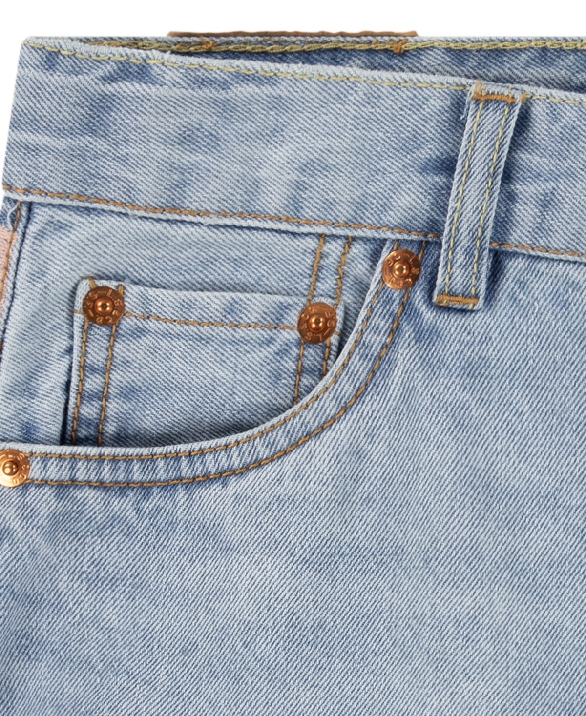 LEVI'S BIG GIRLS MINI MOM EMBROIDERED SHORTS 
