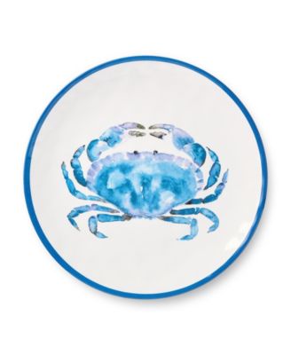 Beach House Crab Melamine 6-Pc. Dinner Plates, Service For 6