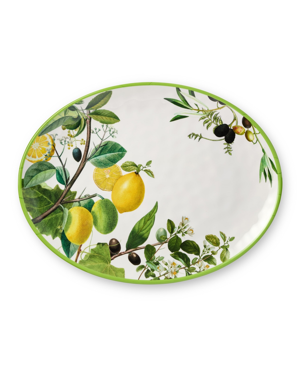 Certified International Limone Melamine 2pc Platter Set Round Platter In No Color