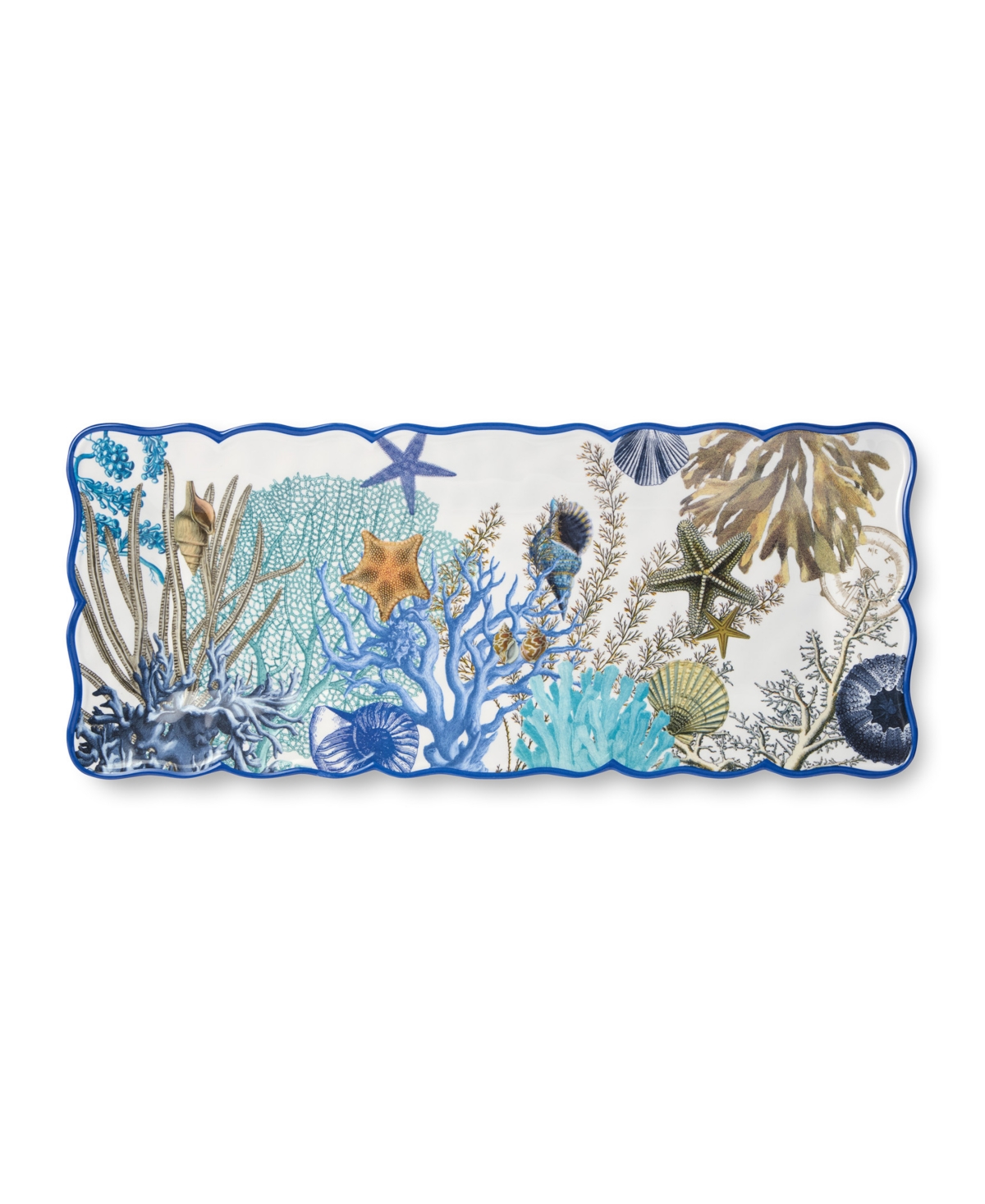 Certified International Blue Lagoon Melamine 2 Pc. Appetizer Set In No Color