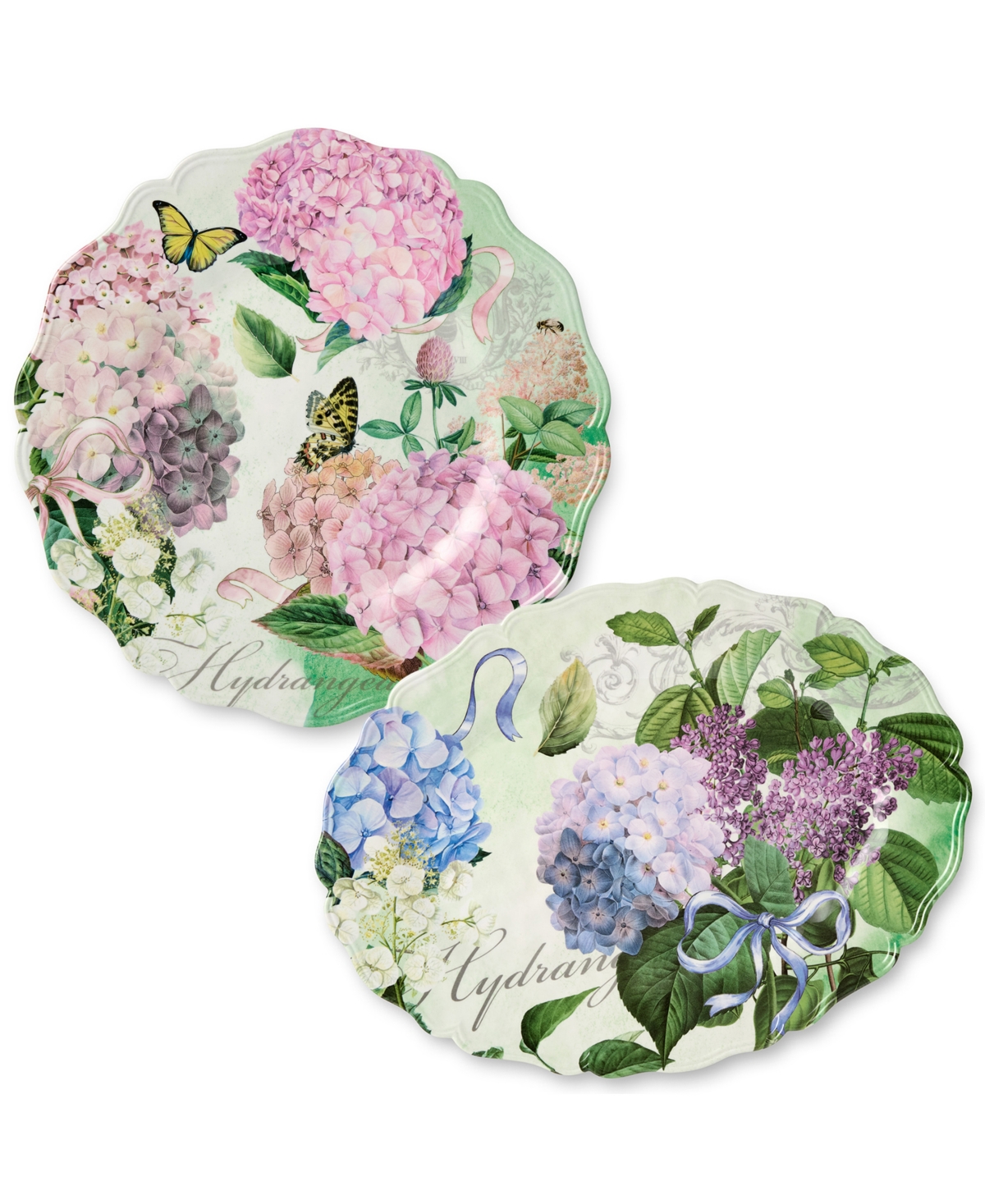 Certified International Garden Path Melamine 2pc Platter Set In No Color